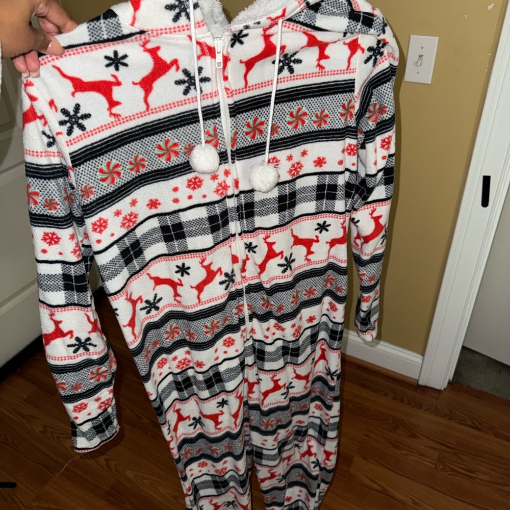 Festive Reindeer Hooded Onesie